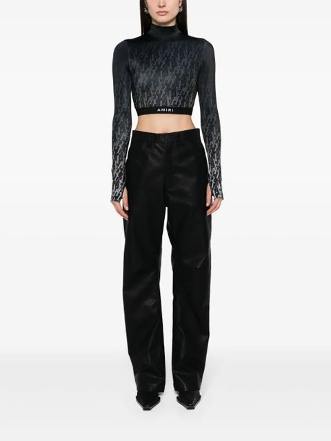 AMIRI Burnout logo-print top - Black - zdjęcie produktu nr 2