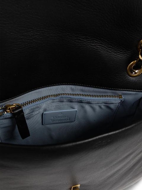 Vivienne Westwood Anita chain logo shoulder bag - Black