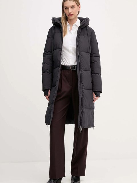 Mos Mosh kurtka Ollie kolor beżowy zimowa oversize 170810