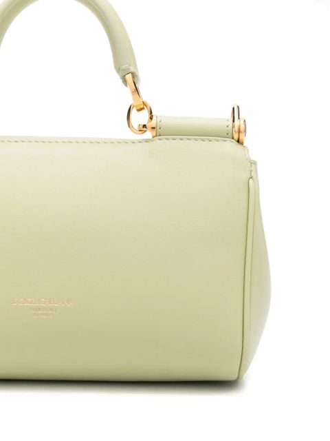Dolce & Gabbana top handle charm clutch bag - Green