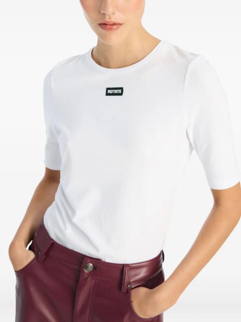 ROTATE BIRGER CHRISTENSEN logo-patch short-sleeve T-shirt - White - zdjęcie produktu nr 2