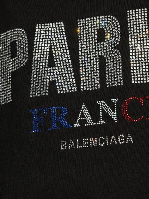 Balenciaga logo-studded T-shirt - Black