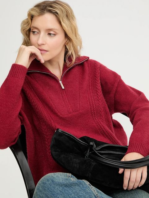 Answear.LAB sweter z kaszmirem kolor czerwony z golfem - zdjęcie produktu nr 1