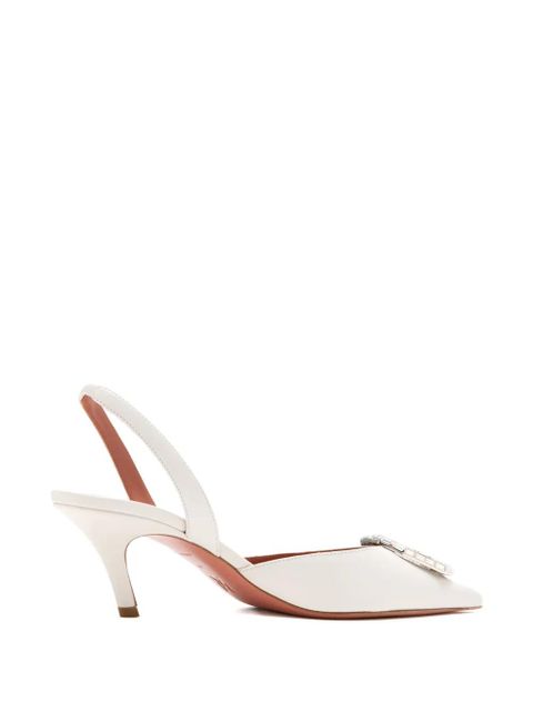 Amina Muaddi Camelia slingback pumps - White