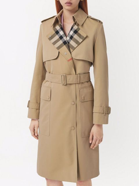 Burberry Check Lapel trench coat - Brown - zdjęcie produktu nr 2