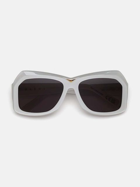 Marni okulary przeciwsłoneczne Tiznit Metallic Silver damskie kolor szary EYMRN00056.002.Y6Z