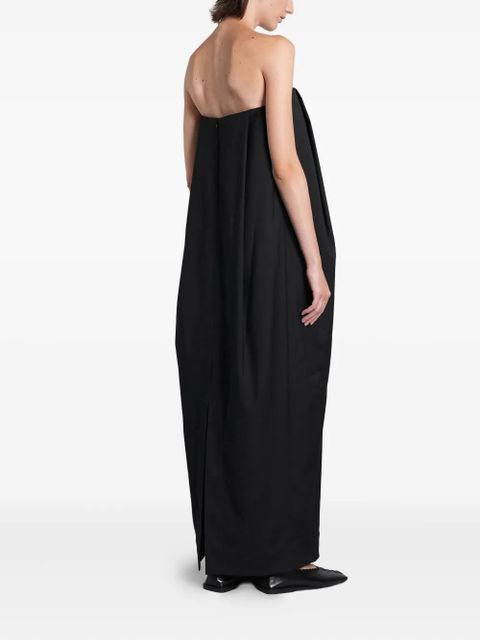 ENTIRE STUDIOS strapless pleated maxi dress - Black