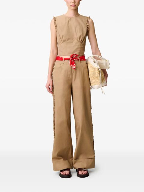 Claudie Pierlot ruffled-trim top - Neutrals - zdjęcie produktu nr 2