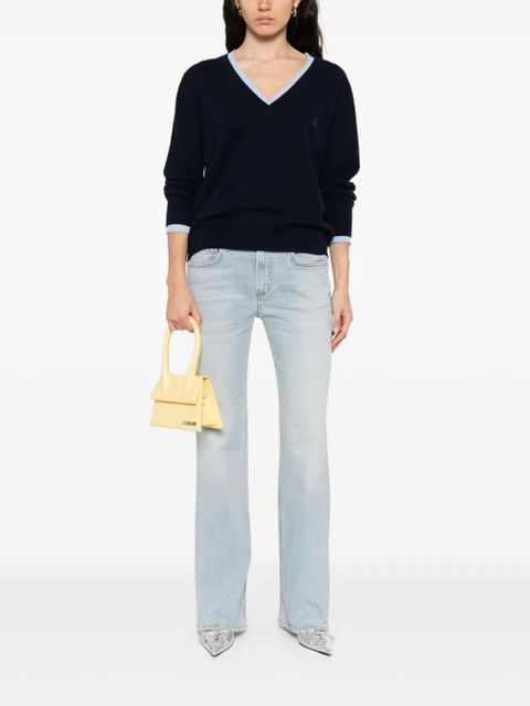 SANDRO V-neck jumper - Blue - zdjęcie produktu nr 2