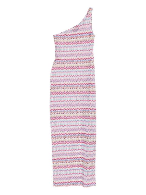 Missoni one-shoulder chevron maxi dress - Pink - zdjęcie produktu nr 1