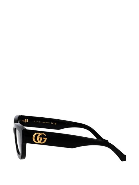 Gucci Eyewear Double G square-frame glasses - Black