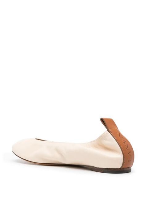 Lanvin round-toe leather ballerina shoes - Neutrals - zdjęcie produktu nr 2