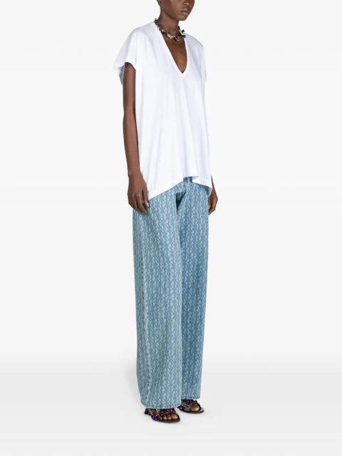 DRIES VAN NOTEN V-neck T-shirt - White