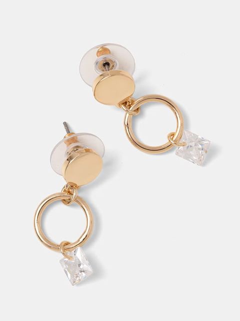 DKNY kolczyki damskie metalowe z cyrkonią - zdjęcie produktu nr 1