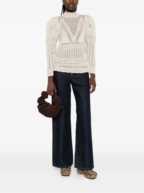 ISABEL MARANT Dahara crochet top - Neutrals - zdjęcie produktu nr 2