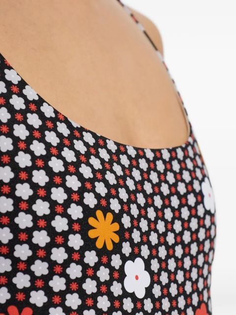 MM6 Maison Margiela floral-print swimsuit - Black - zdjęcie produktu nr 2