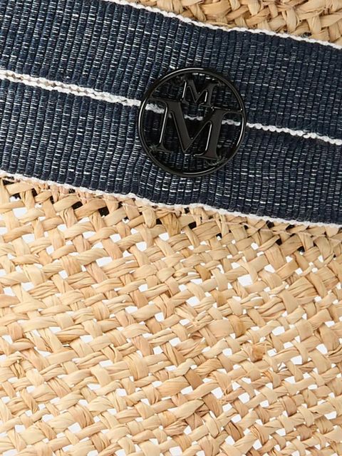 Maison Michel Pat ribbon visor - Neutrals - zdjęcie produktu nr 2