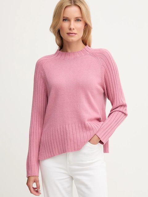 Pepe Jeans sweter z dodatkiem wełny damski kolor różowy PL7000056 - zdjęcie produktu nr 1