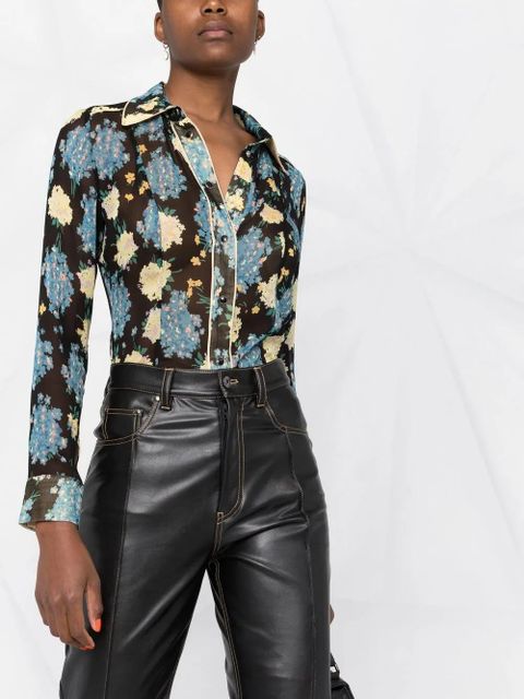 Diesel floral-print shirt - Black