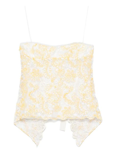 Christopher Esber lace camisole top - White - zdjęcie produktu nr 1