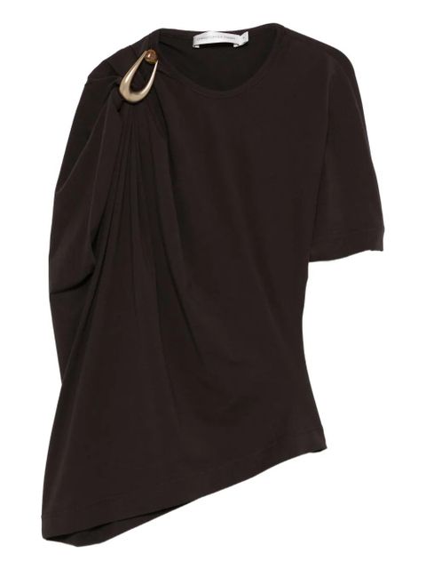 Christopher Esber draped ring-detail top - Brown - zdjęcie produktu nr 1