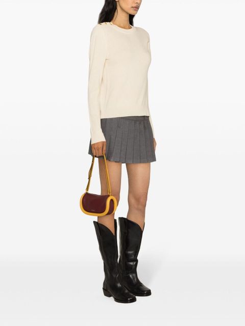 GANNI Mix merino-cashmere jumper - Neutrals