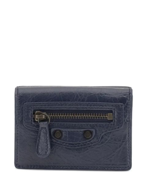 Balenciaga mini Le city zip leather wallet - Blue - zdjęcie produktu nr 1