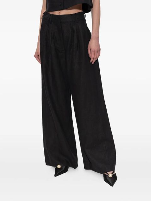 Posse pleated palazzo pants - Black
