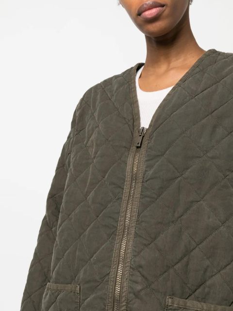 Golden Goose quilted zip-up jacket - Green