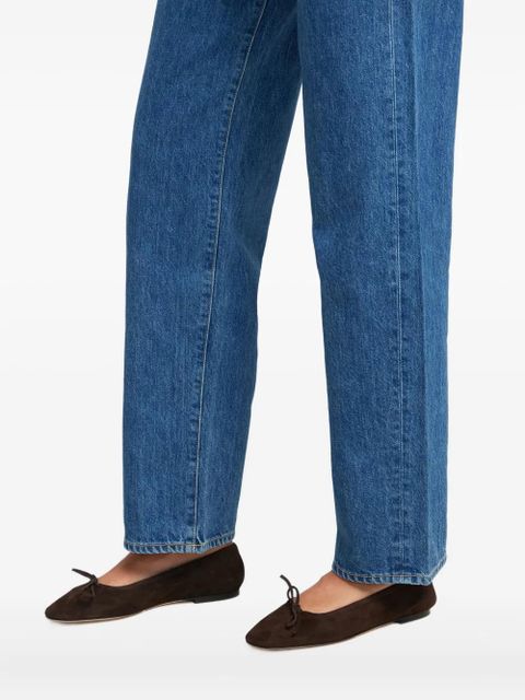 Aeyde bow suede ballet flats - Brown