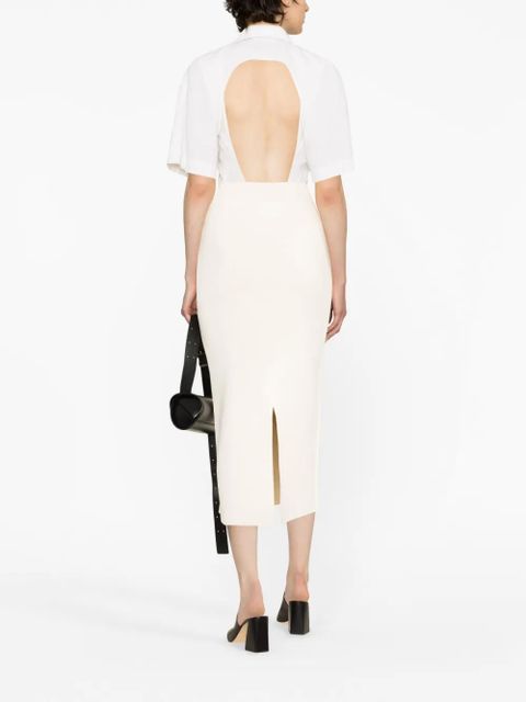 Jil Sander wrap midi skirt - Neutrals