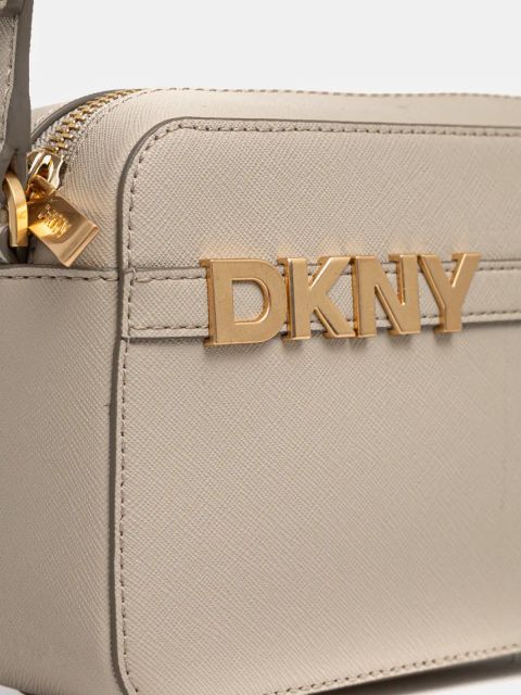 Dkny torebka skórzana kolor beżowy R51E1J31