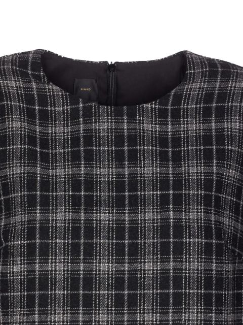 PINKO check-pattern belted mini dress - Black