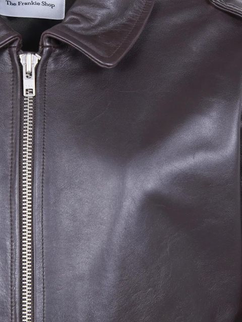 The Frankie Shop Viper leather jacket - Brown