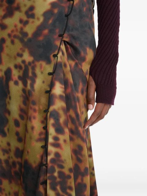 Victoria Beckham rouleau-print skirt - Yellow