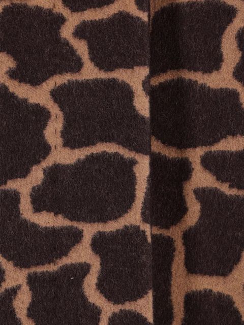 Max Mara animal-print wool coat - Brown