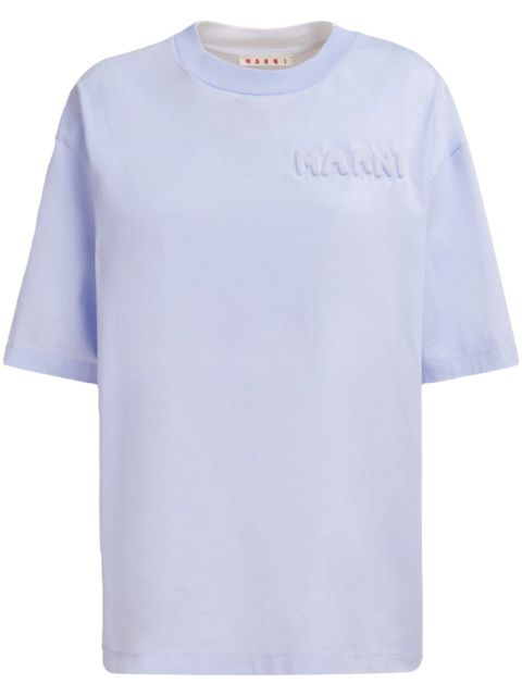 Marni logo embossed t-shirt - Blue - zdjęcie produktu nr 1