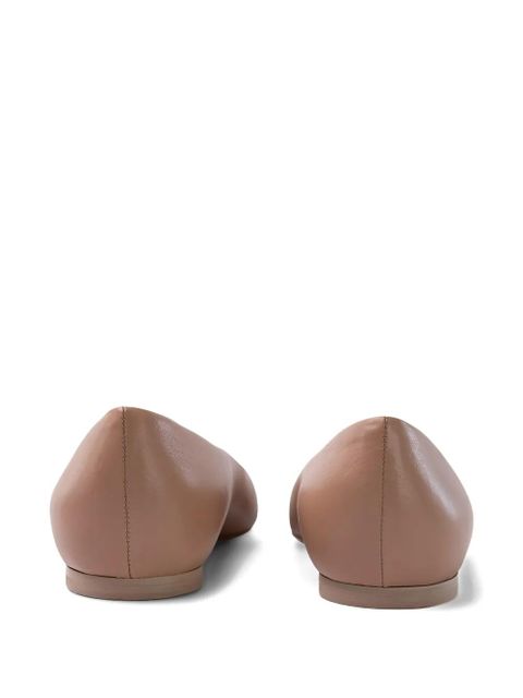 Valentino Garavani studded-embellishment ballet flats - Neutrals