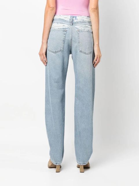 Diesel mid-rise ripped-detail jeans - Blue