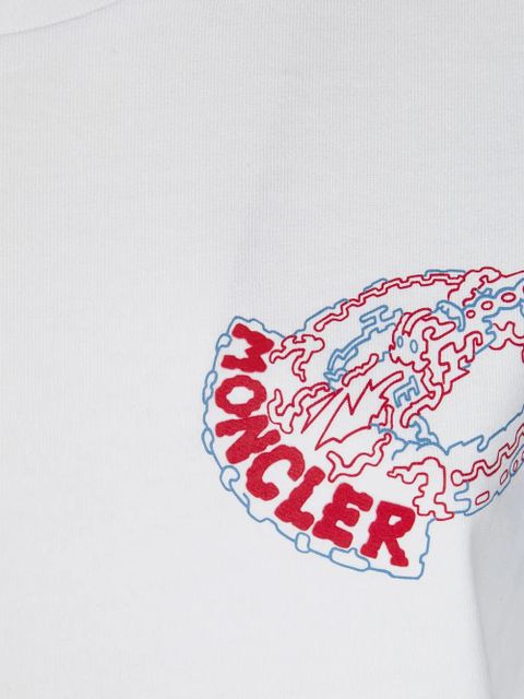 Moncler embroidered T-shirt - White