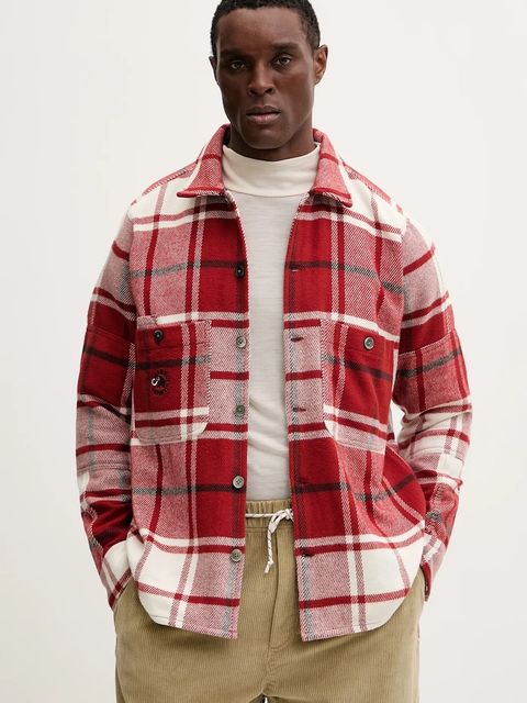 Mammut koszula bawełniana Mammut x Cabourn Direttissima kolor bordowy regular z kołnierzykiem klasycznym 1015.01730 - zdjęcie produktu nr 1