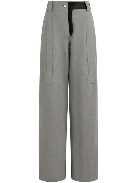 Ferragamo canvas palazzo trousers - Grey - zdjęcie produktu nr 1