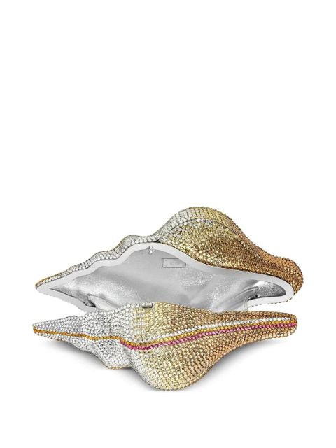 JW Pei crystal-embellished shell clutch-bag - Silver