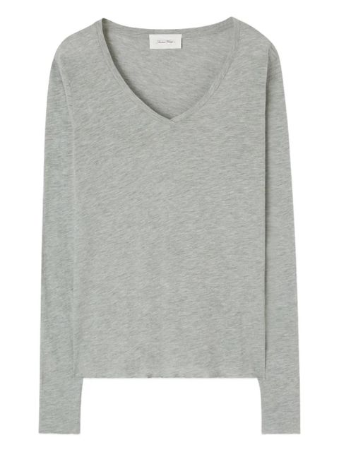 American Vintage Jacksonville V-neck long-sleeved T-shirt - Grey