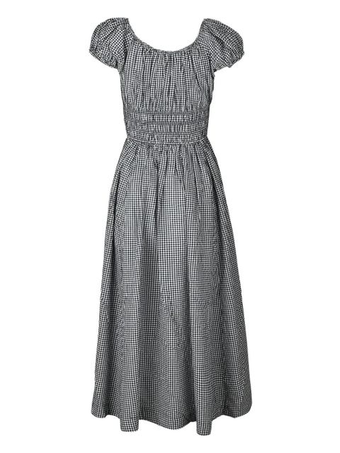DÔEN Quinley gingham-pattern midi dress - Blue - zdjęcie produktu nr 2