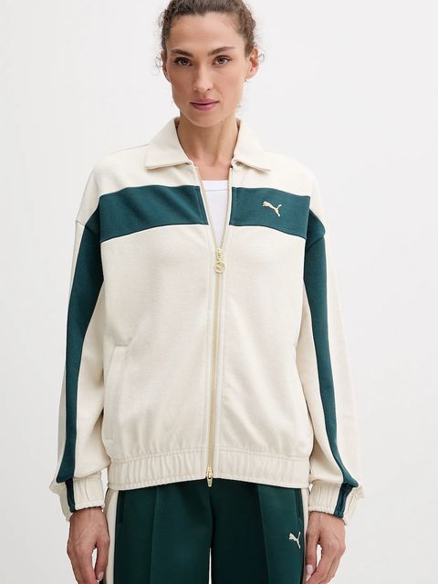 Puma bluza damska kolor beżowy gładka 632137 - zdjęcie produktu nr 1