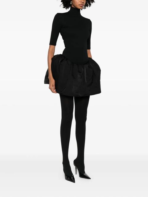 Magda Butrym roll-neck puffball mini dress - Black