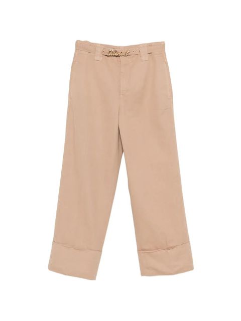 TWINSET logo belt trousers - Neutrals - zdjęcie produktu nr 1