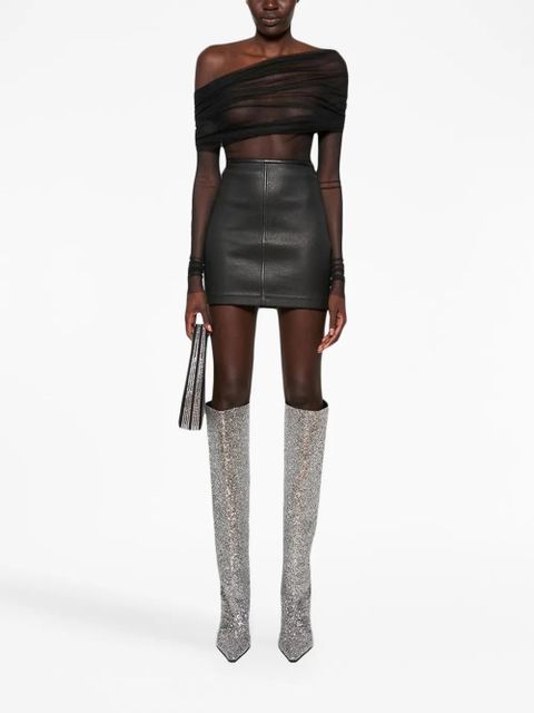 Christopher Esber Veiled silk top - Black - zdjęcie produktu nr 2