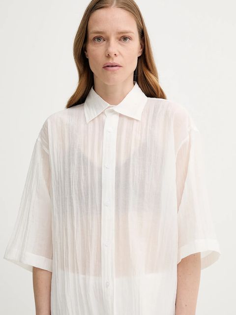 Filippa K koszula damska kolor biały relaxed z kołnierzykiem klasycznym 31764.FK